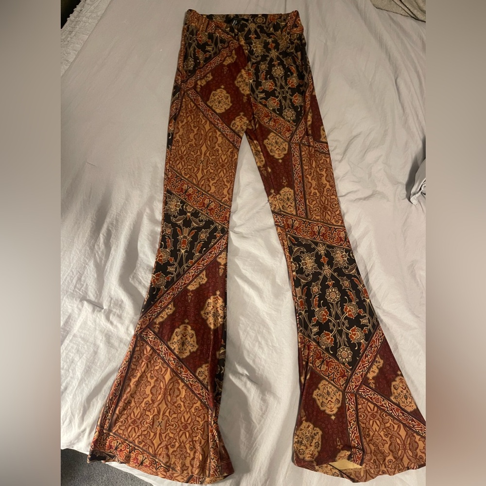 Flare bottom bohemian style pants